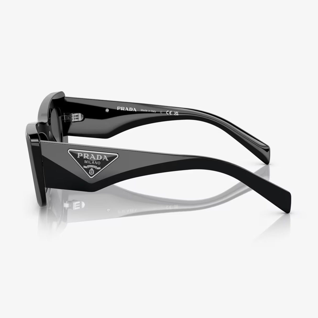 Prada PR 13ZS 1AB5S0 50 Women’s Cat-Eye Sunglasses - Black Acetate Frame, Dark Grey Lenses