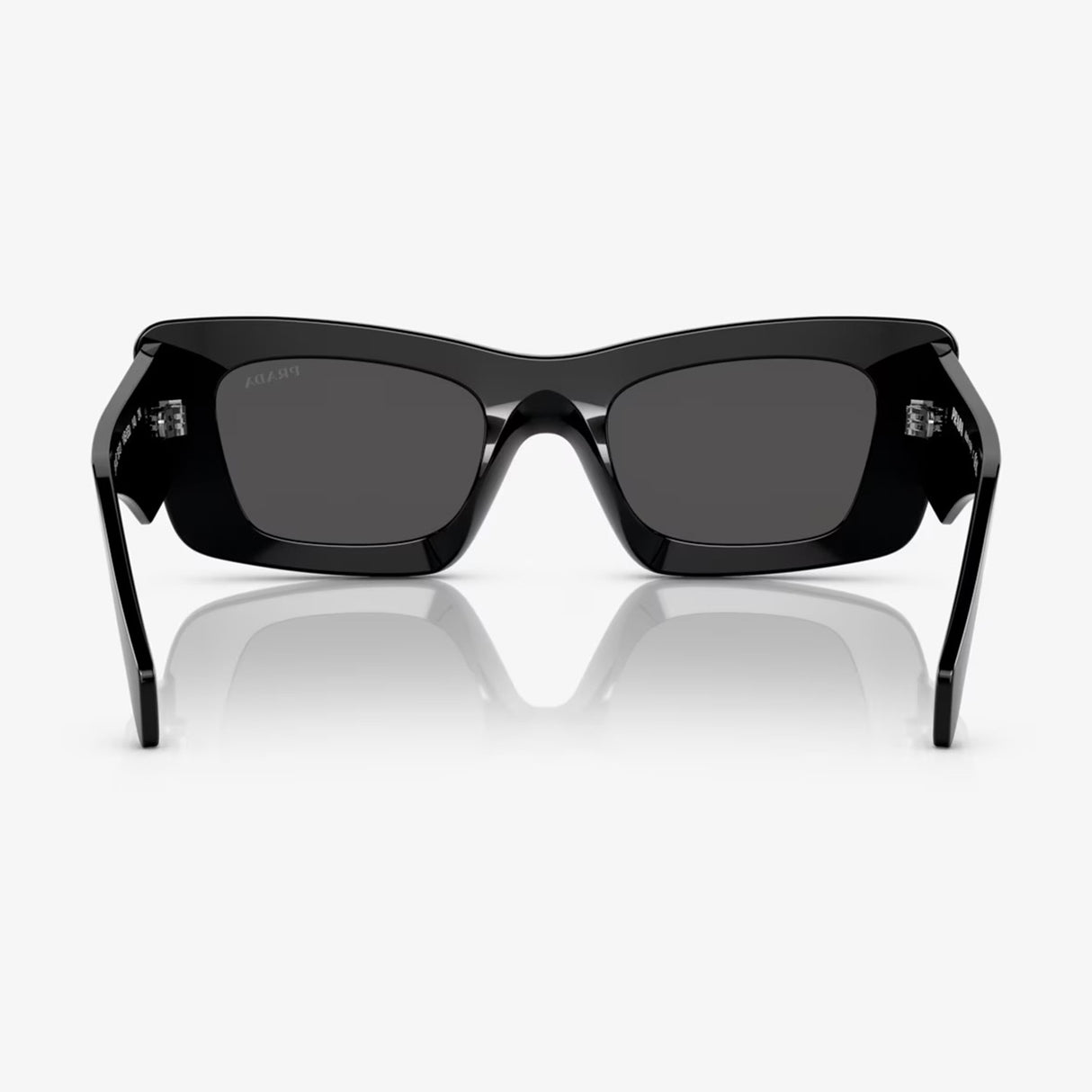 Prada PR 13ZS 1AB5S0 50 Women’s Cat-Eye Sunglasses - Black Acetate Frame, Dark Grey Lenses