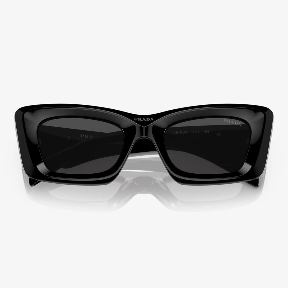 Prada PR 13ZS 1AB5S0 50 Women’s Cat-Eye Sunglasses - Black Acetate Frame, Dark Grey Lenses