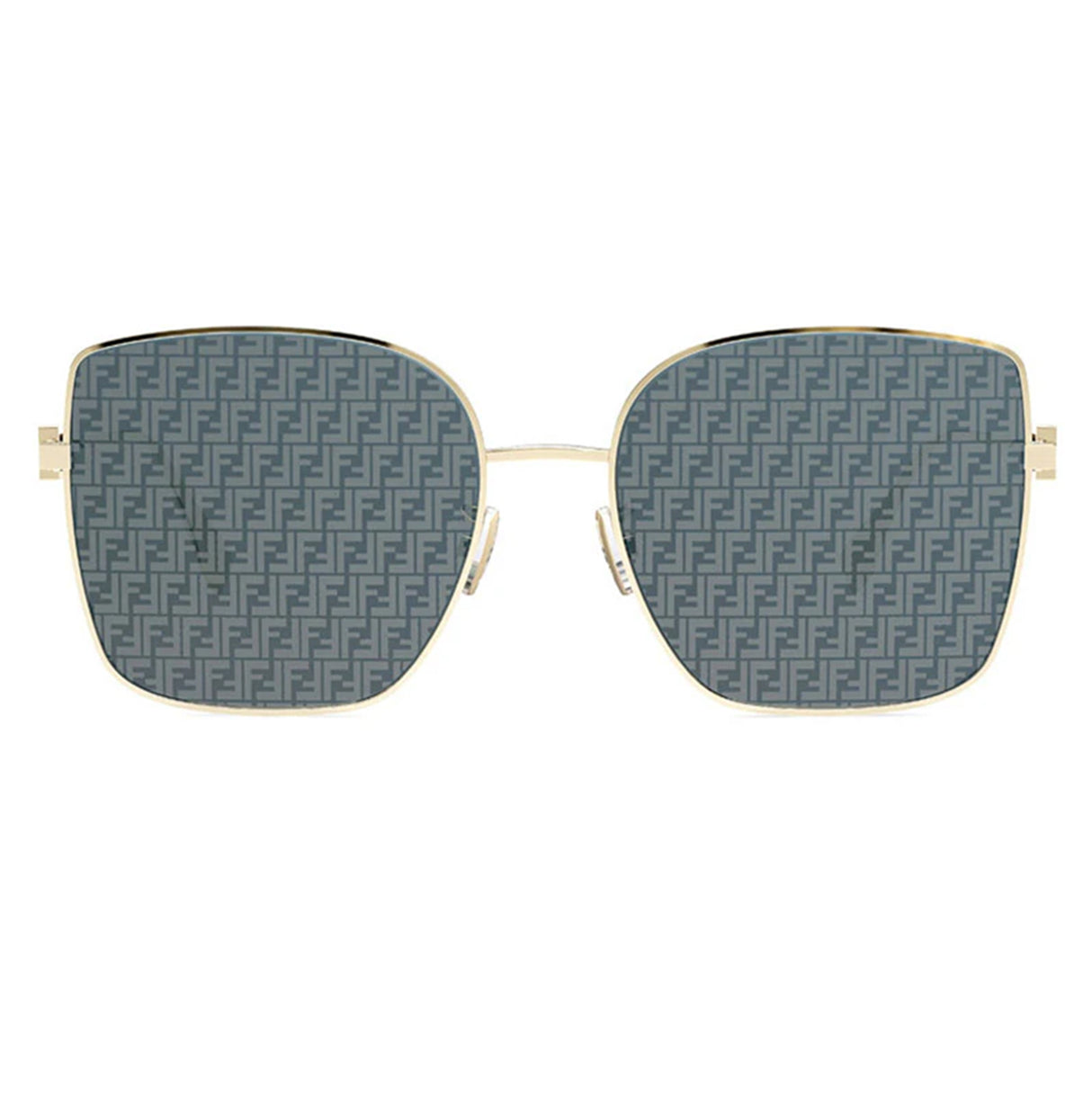 Fendi Baguette FE40013U 10X Gold Mirrored Square Women's Sunglasses
