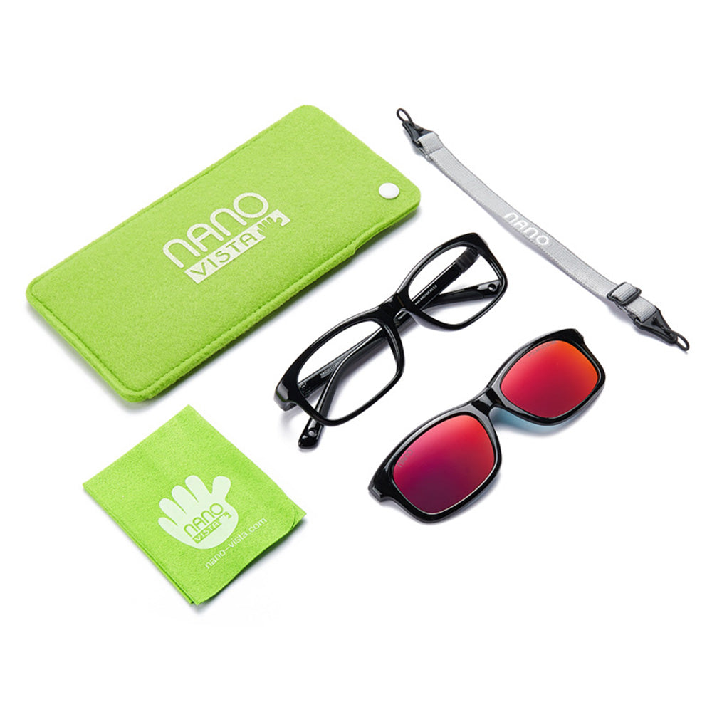 Nano Vista Indestructible Arcade SC – Unbreakable Kids Eyeglasses with Solar Clip-On Lenses