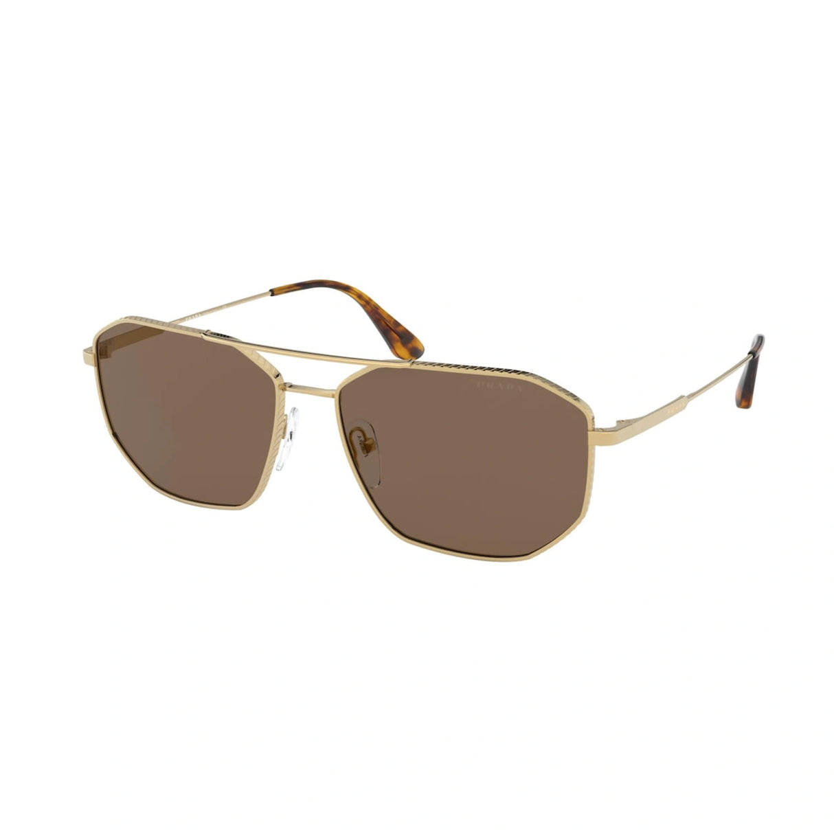 Prada Pilot Sunglasses PR 64XS – Iconic Gold Frame & Brown Lenses
