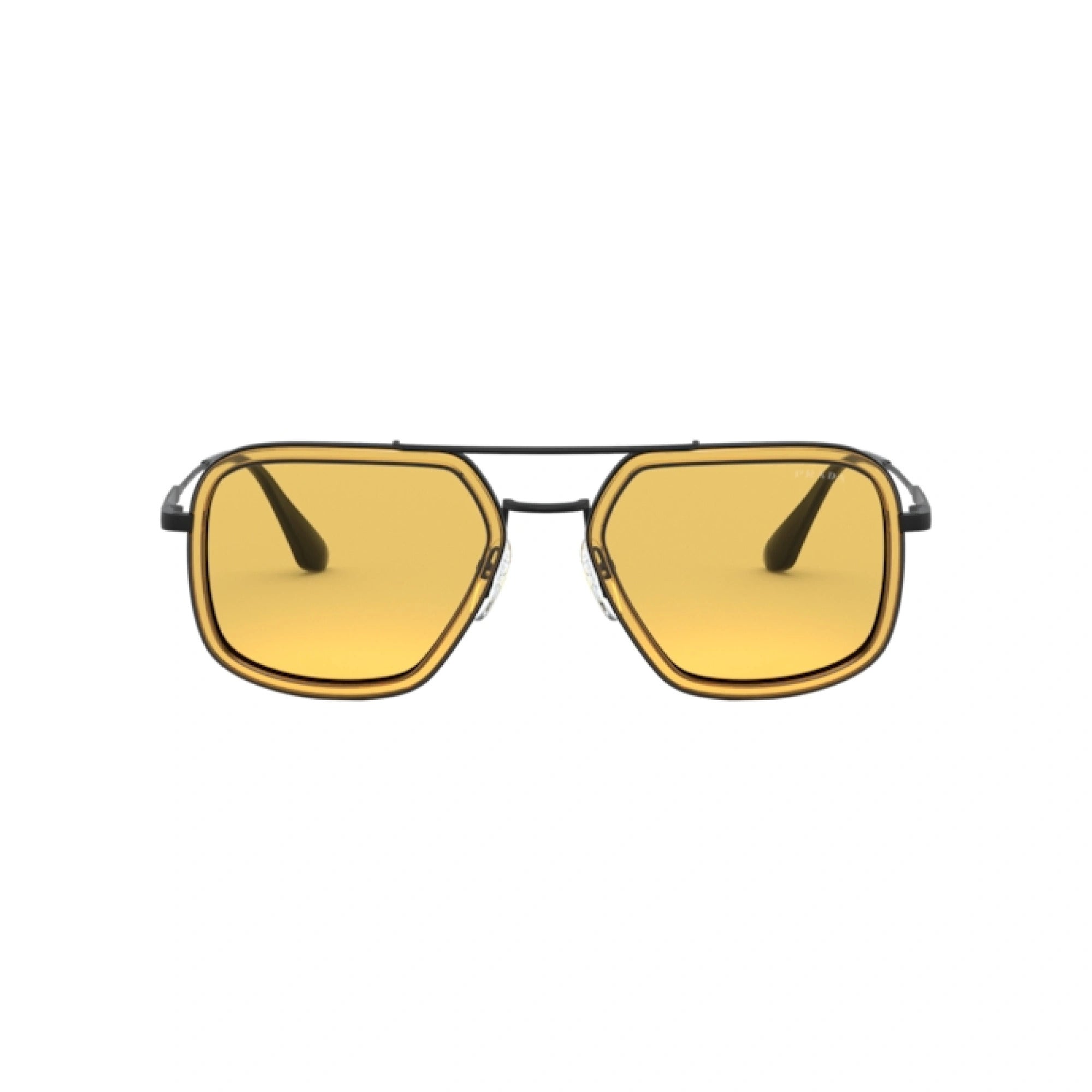 Prada PR 57XS Men's Square Sunglasses - Square Frame, Yellow Lens