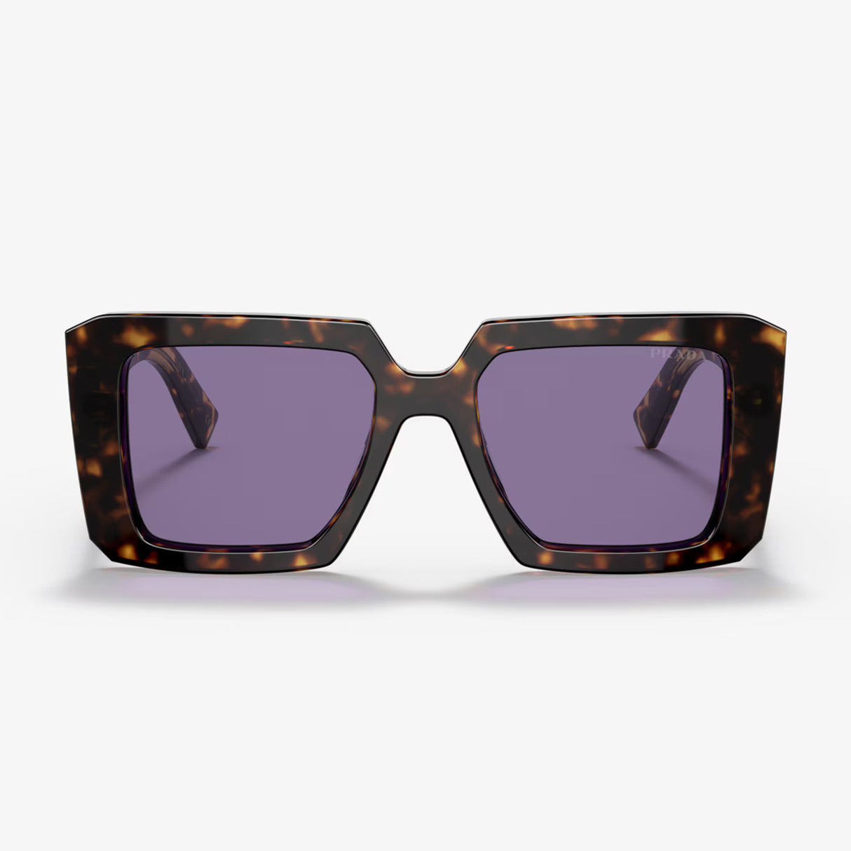 Prada PR 23YS 51 Women’s Square Sunglasses - Tortoise Acetate Frame, Polyamide Lenses