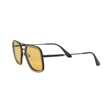 Prada PR 57XS 03A0B7 54 Men's Sunglasses - Orange Gunmetal Square Frame, Yellow Lenses