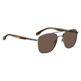 HUGO HG 0330/S R80 55 Sunglasses - Matte Dark Ruthenium Frame, Brown Lenses