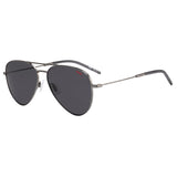 HUGO HG 1059/S KJ1 59 Sunglasses - Dark Ruthenium Frame, Grey Lenses