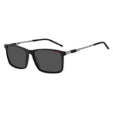 HUGO HG 1099/S 56 Sunglasses - Matte Black Frame, Grey Lenses