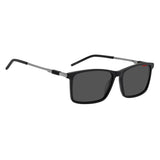 HUGO HG 1099/S 56 Sunglasses - Matte Black Frame, Grey Lenses