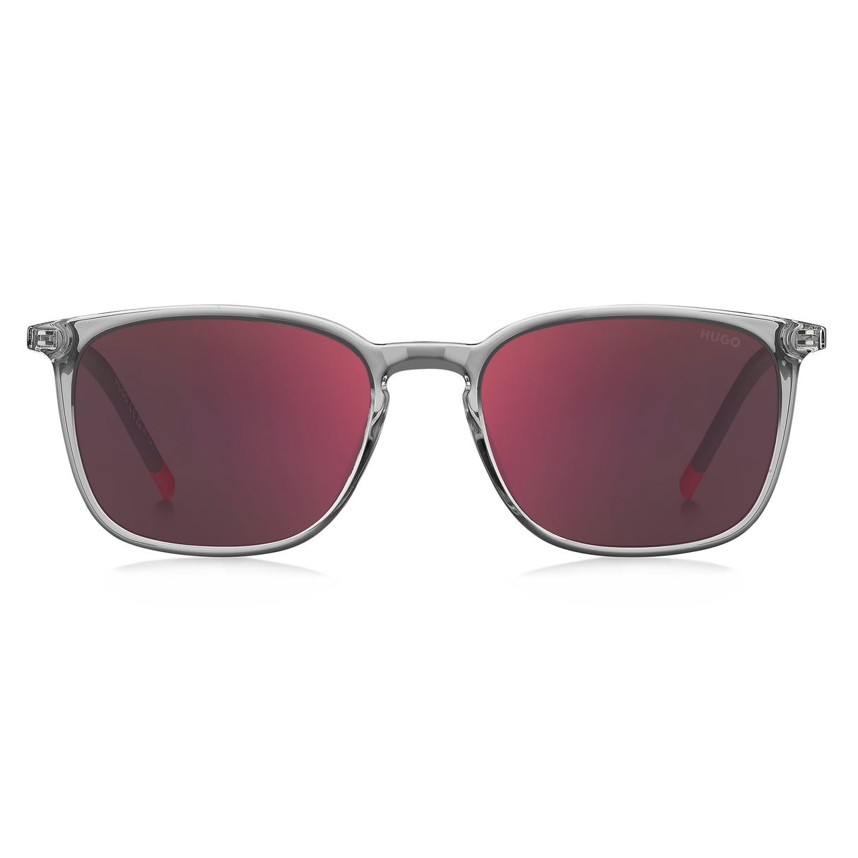 HUGO HG 1268/S KB7 54 Sunglasses - Gray Frame, Red Mirror Lenses