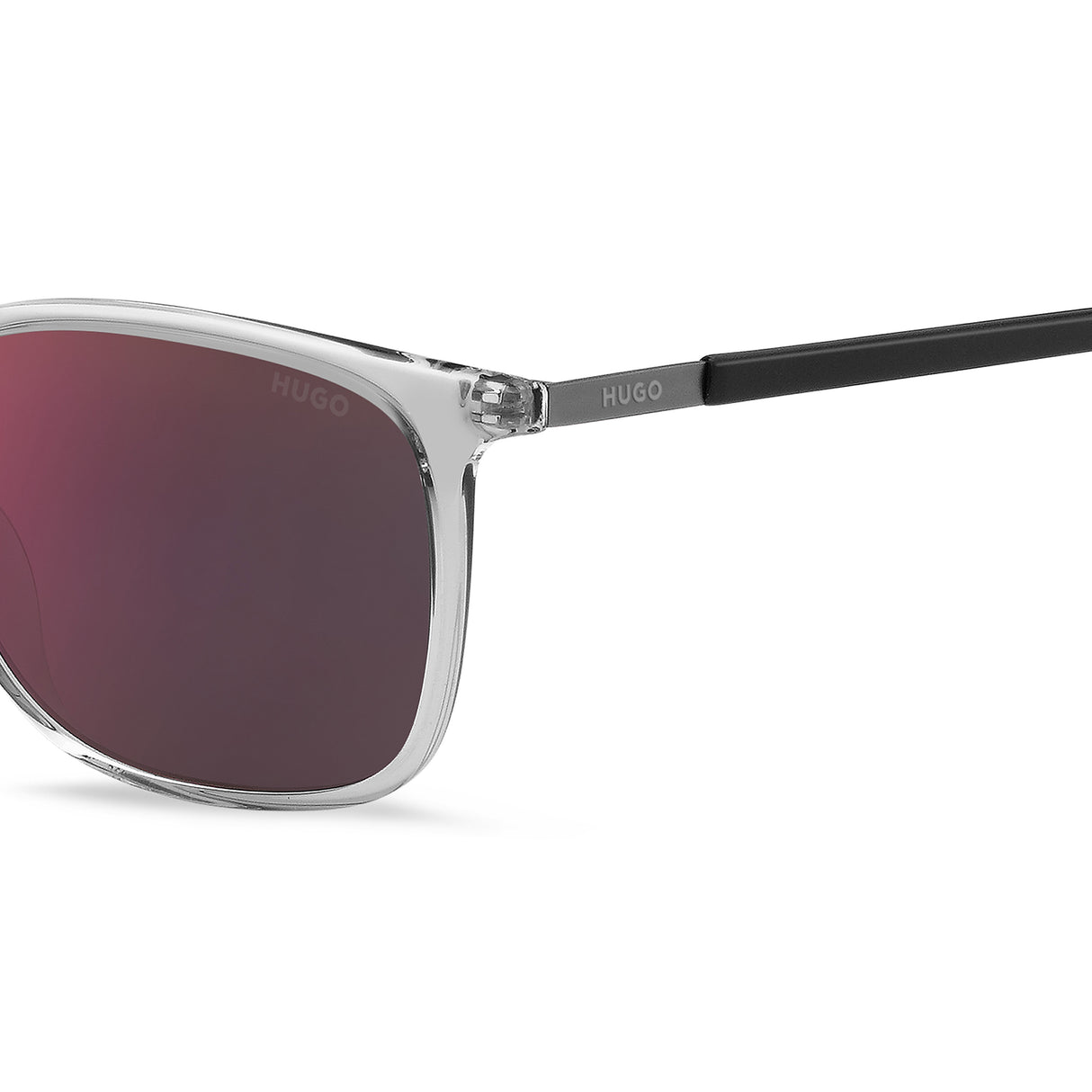 HUGO HG 1268/S KB7 54 Sunglasses - Gray Frame, Red Mirror Lenses