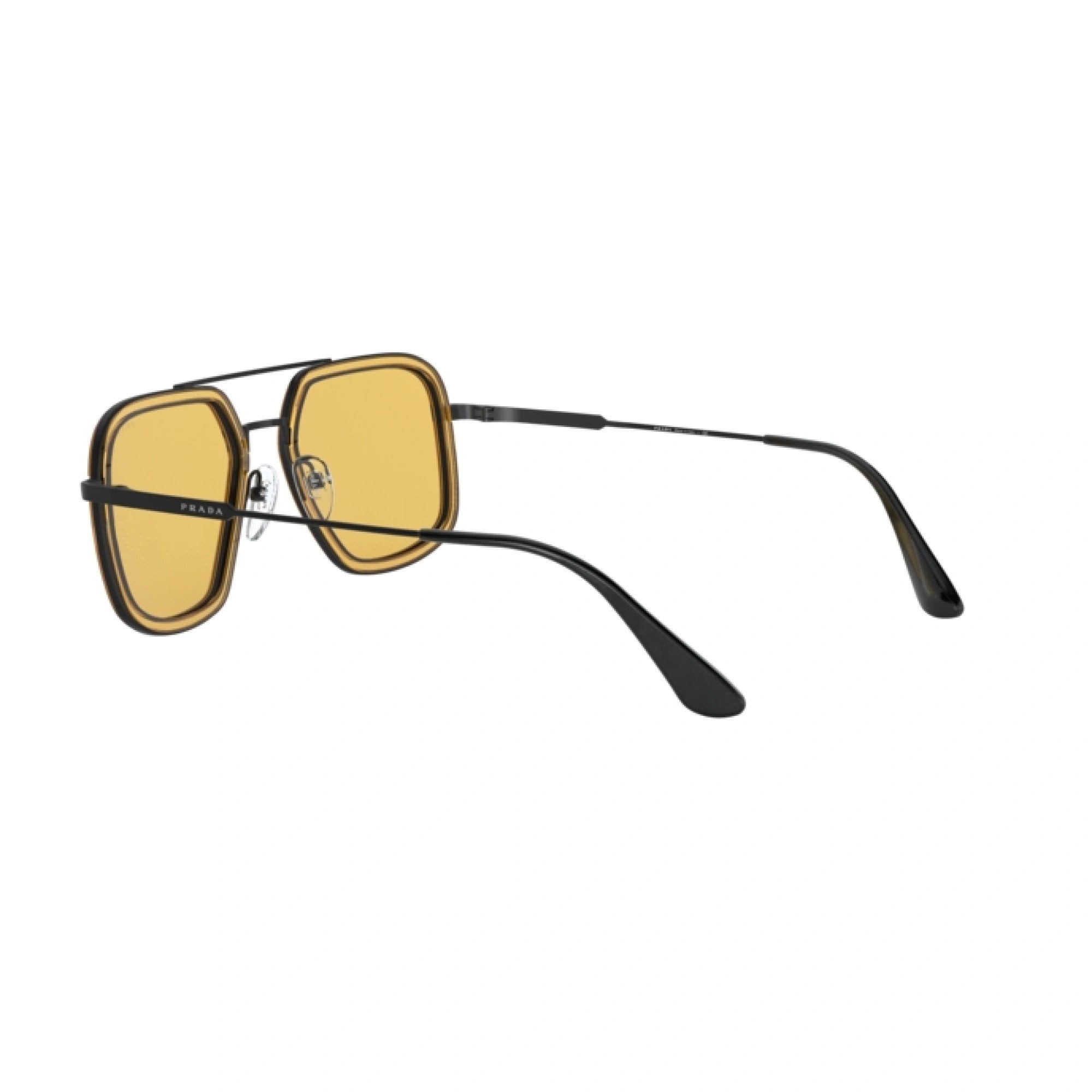 【セブン】PRADA sunglasses Prada PR 57XS Men's Square Sunglasses - Square Frame, Yellow