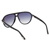 TOM FORD Jeffrey FT0932/01B 59 Sunglasses - Shiny Black Frame, Gradient Smoke Lenses