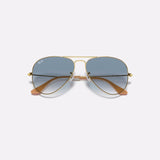 Ray Ban RB3025 001/3F 58-14 Aviator Gradient Light Blue Sunglass