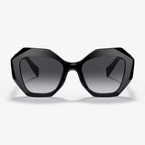 Prada PR 16WS 1AB5D1 53 Women's Sunglasses - Black Irregular Frame, Gray Shaded Lenses