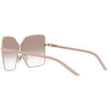 Prada PR 50YS ZVN1L0 64 Sunglasses - Pale Gold Square Frame, Gradient Brown Lenses