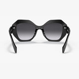 Prada PR 16WS 1AB5D1 53 Women's Sunglasses - Black Irregular Frame, Gray Shaded Lenses