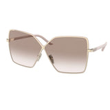 Prada PR 50YS ZVN1L0 64 Sunglasses - Pale Gold Square Frame, Gradient Brown Lenses