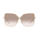 Prada PR 50YS ZVN1L0 64 Sunglasses - Pale Gold Square Frame, Gradient Brown Lenses