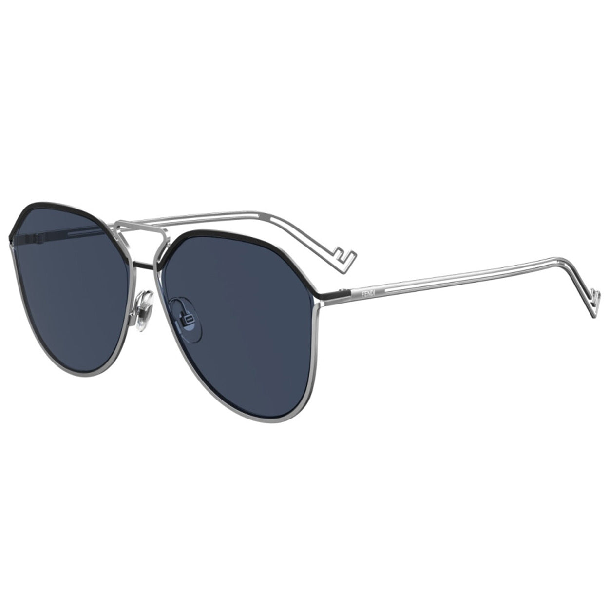 Fendi FF M0071 S YB7 Silver Aviator Sunglasses for Men Timeless Style Alharethoptics